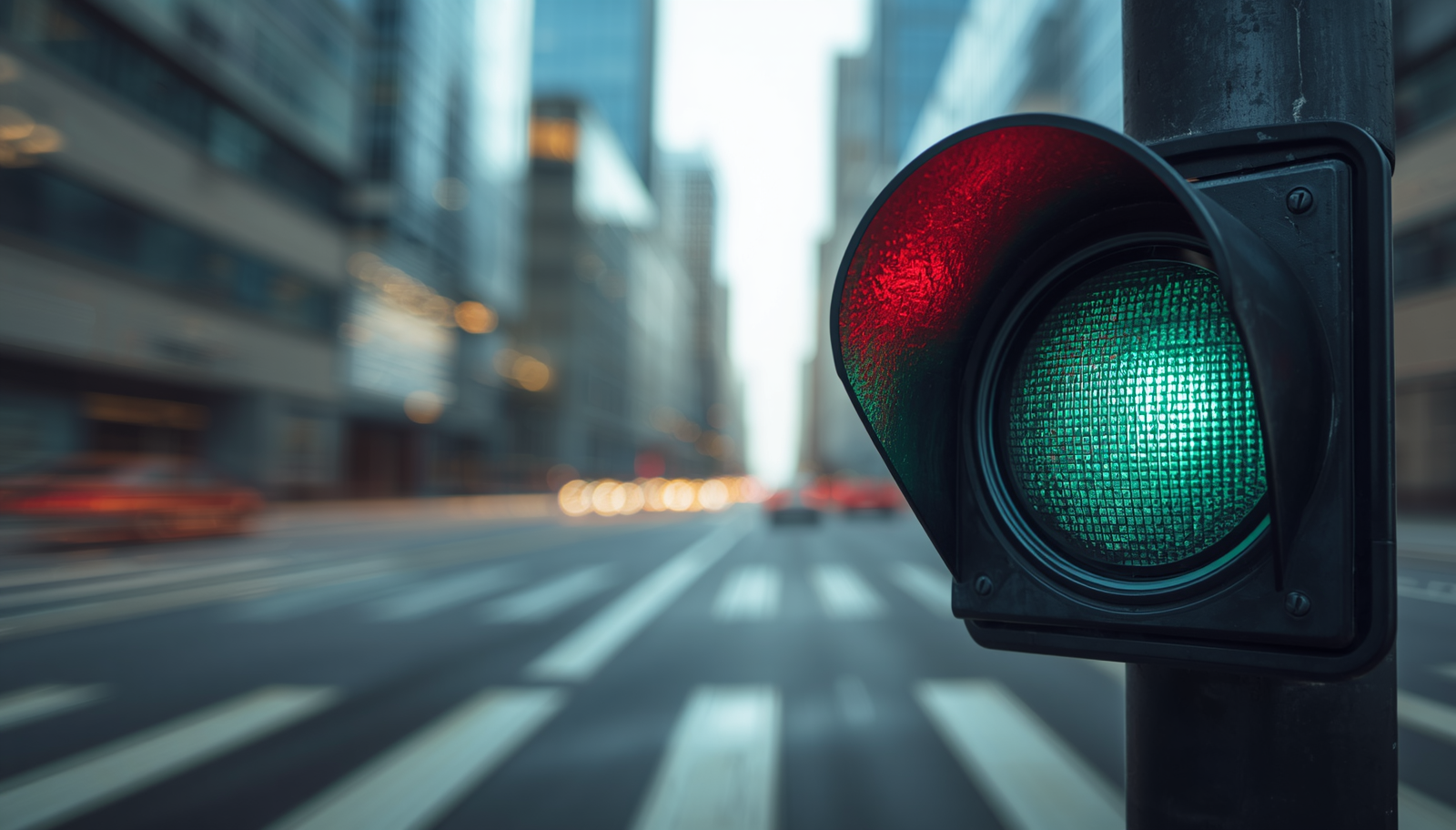 Featured image: an urban landscape showing roads, building towers and a traffic light. - Read full post: Creative Solutions to Municipal Challenges